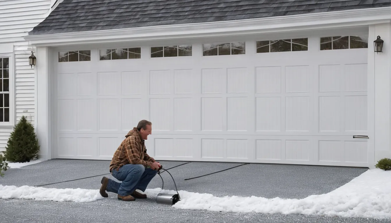A local garage door provider checking the track alignment of a residential garage door in the Weymouth Town area
